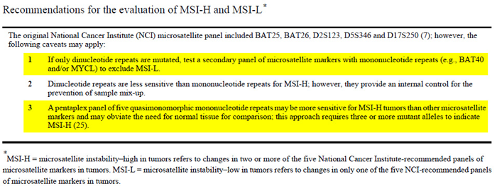 2004年修订版Bethesda指南 J Natl Cancer Inst._微卫星不稳定（MSI）检测的位点如何选择？_OKPay钱包基因